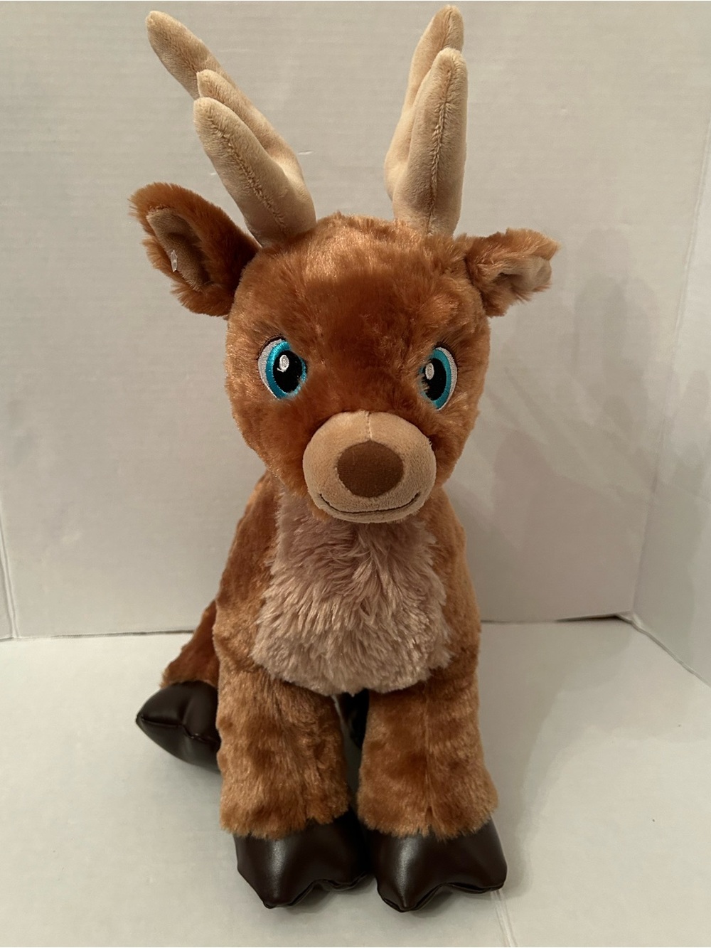 Build-A-Bear Brown Deer Plush with Blue Eyes